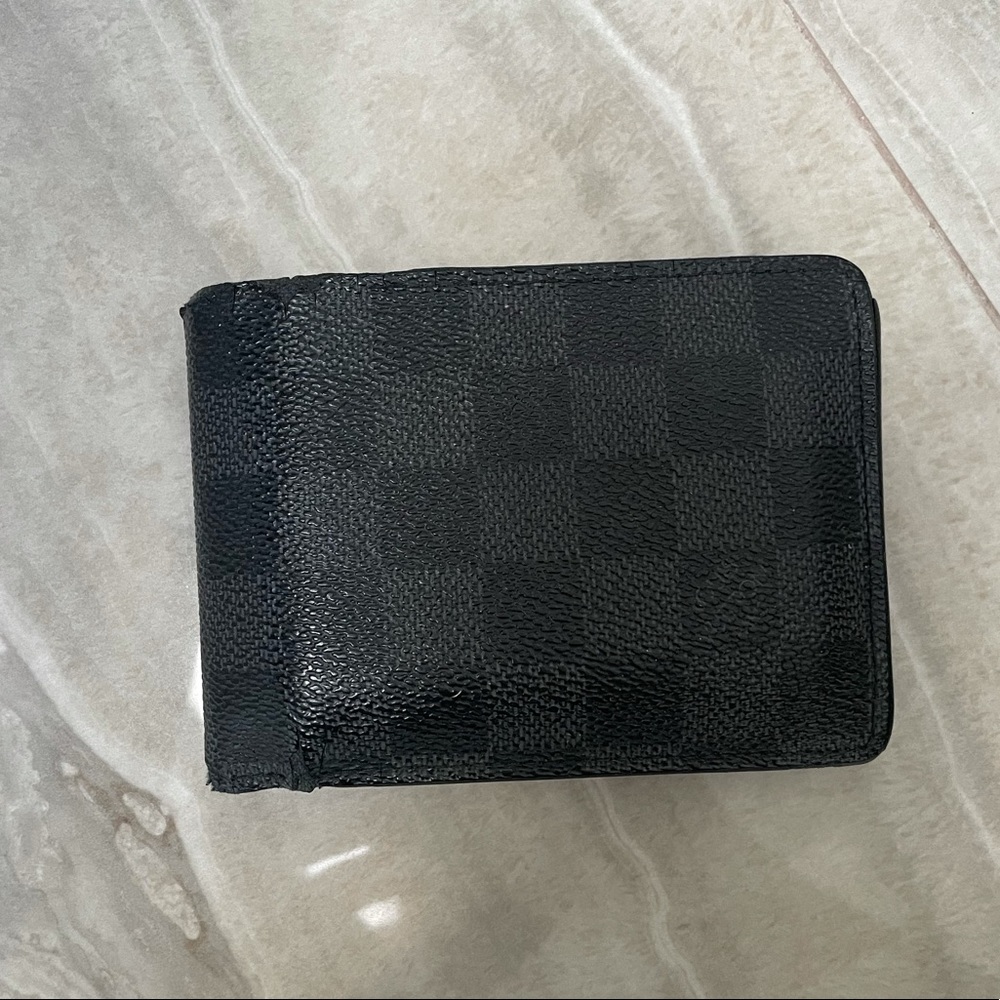 Auth Louis Vuitton Damien Graphite  bifold wallet